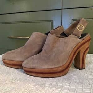 Marni suede slingback heels